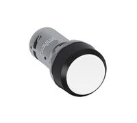 Bouton-poussoir plat CP1-10W-01 | Bouton-poussoir plat blanc 22mm 1NC auto-réinitialisation plastique sans lumière