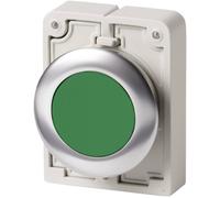 Bouton-poussoir plat, rond, chromé Eaton M30C-FD-G 182919 vert 1 pc(s)