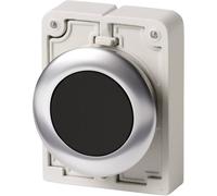 Bouton-poussoir plat, rond, chromé Eaton M30C-FD-S 182959 noir 1 pc(s)
