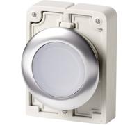 Bouton-poussoir plat, rond, chromé Eaton M30C-FDL-W 182925 blanc 1 pc(s)
