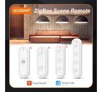 Bouton-poussoir portable sans fil Tuya Smart Life, Zigequation 3.0, 1,2,3,4 Gang, télécommande, commutateur de scène Télécommande ZigBee 4 Gang