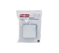 - Bouton poussoir porte-étiquette Easy-Led 6A 2 modules à composer - Mosaic - blanc