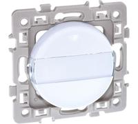 Bouton poussoir porte-étiquette Square 1 poste - 10AX - 250V - Blanc