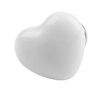 Bouton poussoir pour réservoir de chasse d'eau standard - Accessoire décoratif de salle de bain en forme d'amour - Fonctionnement à la main - Construction en plastique - 3,8 x 3,2 x 3,2 cm (blanc)