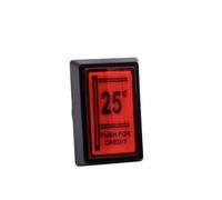 Bouton poussoir rectangulaire à LED - Micro interrupteur pour jeu d'arcade de crédit - Équipement de stationnement - Trois pieds