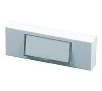 Bouton poussoir rectangulaire lumineux avec porte étiquette coque blanche scs sen4130986 G