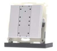 Bouton poussoir RF 2 plis Plus avec actionneur, finition mate blanche pour KNX maisons et batimen.