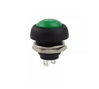 Bouton-poussoir rond - 12 mm - Interrupteur Poussoir - Pour bricolage - AC 1,5 A/230 V 12 V - Vert