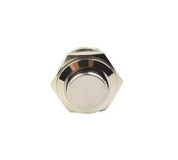 Bouton poussoir rond 12 V 16 mm à tête haute momentanée marche/arrêt en laiton