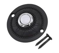 Bouton poussoir rond étanche en fer pour sonnette de porte, interrupteur de rechange lumineux pour porte d'entrée, noir, 5,1 cm