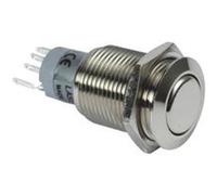 BOUTON-POUSSOIR ROND MÉTALLIQUE DPDT 2NO 2NC