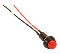 Bouton-poussoir rond pour voiture 12-24 V Rouge/noir