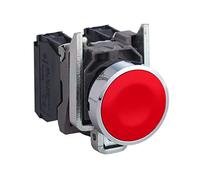 Bouton poussoir, rouge, contact 1NO 1NC