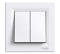 Bouton-poussoir - SCHNEIDER - Asfora - Double - Blanc - 10 A - 2300 W