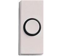 Bouton poussoir Sesame - Filaire - Rectangulaire - Blanc blanc G