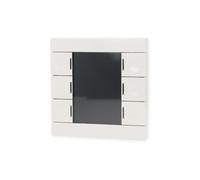 Bouton Poussoir Smart 86 avec capteur de température, Finition Blanche Brillante pour domotique K.