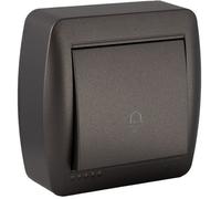 Bouton poussoir sonnette en saillie - Noir graphite - Solera