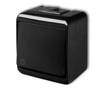 Bouton-poussoir "sonnette" saillie IP54 Noir Karlik Junior - 12WHE-4