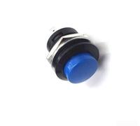 Bouton poussoir standard 12 V Interrupteur momentané pour automobile et marine Design métal (bleu)