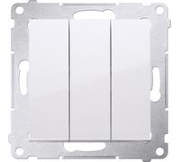 Bouton-poussoir triple blanc Contact Simon 54 DP31.01/11