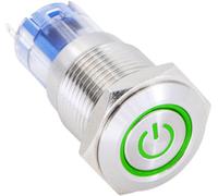 Bouton-poussoir TRU COMPONENTS LAS2GQF-11ET/G/12V/S/P 1303021 48 V/DC 2 A 1 x On/(On) IP65 à rappel 1 pc(s)