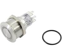 Bouton-poussoir TRU COMPONENTS TC-GQ22-A-22E/W/12V/S203 1602473 250 V 5 A 2 x Off/(On) IP65 à rappel 1 pc(s)