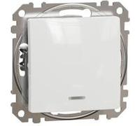 Bouton-poussoir unipolaire avec LED Sedna Design blanc brillant SDD1111L Schneider Electric