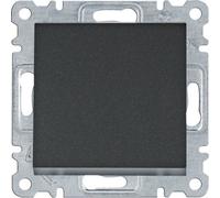 Bouton-poussoir unipolaire, noir WL0013 Lumina Hager