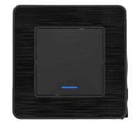 Bouton poussoir voyant en métal Noir brossé - Kouro - Zenitech