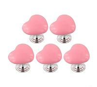 Bouton presseur de toilettes en forme de cœur avec options de couleur, opération à pression manuelle - pour réservoirs d'eau standard, pour (5 rose)