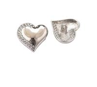 Bouton Pression 10pcs Rhinestones Metal Heart Buttons For Clothing Sewing Accessories DIY Sweater Cardigan Coat Button Craft Supplies(Color 01,18MM)