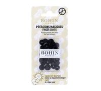 Bouton pression - BOHIN - 9mm - Couleur: Noir - Plastique - Magique