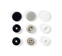 Bouton,Pression Color Snaps Rond 12,4 Mm Marine,Gris,Blanc 30 Pcs