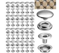 Bouton-pression en acier inoxydable, kit de boutons-pression, Boutons-pression de remplacement Boutons-pression en acier inoxydable, Boutons-pression en acier inoxydable, Kit de boutons-pression en