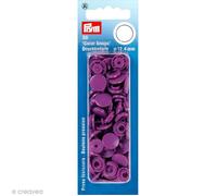 Bouton pression - PRYM - Rond 12,4 mm - Violet lilas foncé - Lot de 30 pcs