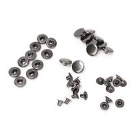 Bouton pression - Qiilu - 15mm - Métal - 10 pièces - Durable et pratique