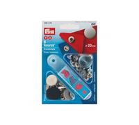 Prym Boutons pression Anorak sans couture plats 20 mm – 6 pièces – Bleu