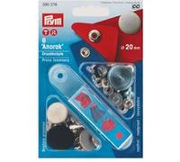 Prym Boutons pression Anorak sans couture plats 20 mm – 6 pièces – Bleu