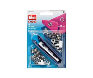 Bouton pression sans couture "Jersey" 10 mm, argent - Prym 390107