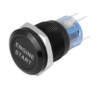 Bouton Push Start - Arrêts de moteur de voiture avec lumière LED | Couvercle de l'interrupteur d'allumage en métal universel, protection automobile, décoration bricolage - par vous-même pour vous