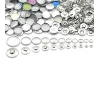 Bouton recouvert de cuir en tissu 16-80 pour outil de moulage d'assemblage de matrice de presse à main, accessoires de couture faits à la main, taille 26-15 mm (50 ensembles)