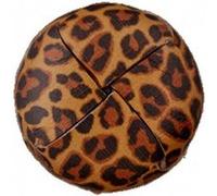 Bouton Recyclé cuir à queue 18 mm X 2 motif léopard -(...) - Marron
