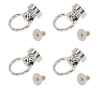 Bouton Rivets Pur Cuivre Laiton Rivets Boule Goujons pour Sac 9mm Haute Durabilité Idéal pour Sacs Chaussures (Argent)
