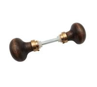 Bouton Rond Double, 1 Portée, Fixation Goupille, 6mm x 90mm, Bois Noyer Dubois Industrie