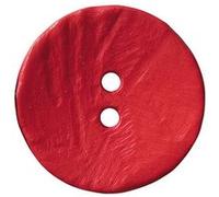 Bouton rond imitation bois 2 trous 40mm X 1 - Union Knopf(...) - Rouge Rouge G