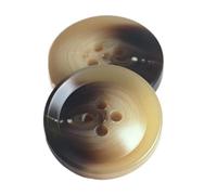 Bouton Rond Résine Imitation Corne de Vache Motif Bouton, Couleur 1, 23mm 10pièces