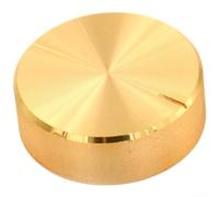 Bouton rotatif de contrôle du volume noir pour potentiomètre à arbre moleté de 6 mm, 30 mm de diamètre x 10 mm de hauteur en plastique pour équipement audio et panneaux industriels (doré)