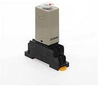 Bouton rotatif de relais 1S / 5S 10S 30S 60S 3M 5M 10M 30M Relais temps synchronisation la minuterie AC 380V H3Y-2 avec une base(Other specifications)