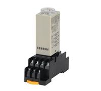 Bouton rotatif de retard de mise sous tension H3Y-4, 1S/5S/10S/30S/60S/3M/5M/10M/30M, minuterie, relais temporisé AC 110V 220V 380V, 14 broches avec Base PYF14A(Voltage AC 220V,0-60 Minute)