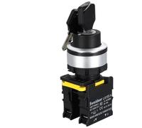Bouton sélecteur de clé 30 mm, interrupteur à bouton-poussoir, interrupteur d'alimentation, 2 3 voies, réinitialisation momentanée, verrouillage automatique, marche/arrêt, 12 V, 24 V, 220 V